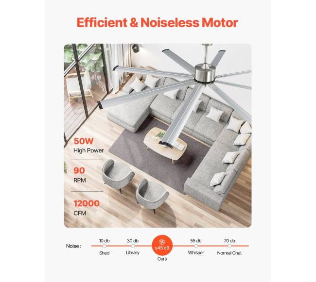 213 cm aliuminio lubų ventiliatorius be šviesos2