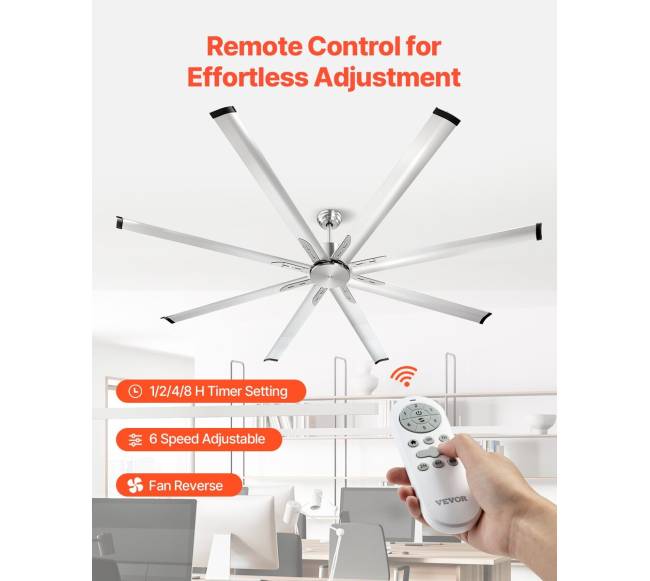 213 cm aliuminio lubų ventiliatorius be šviesos4