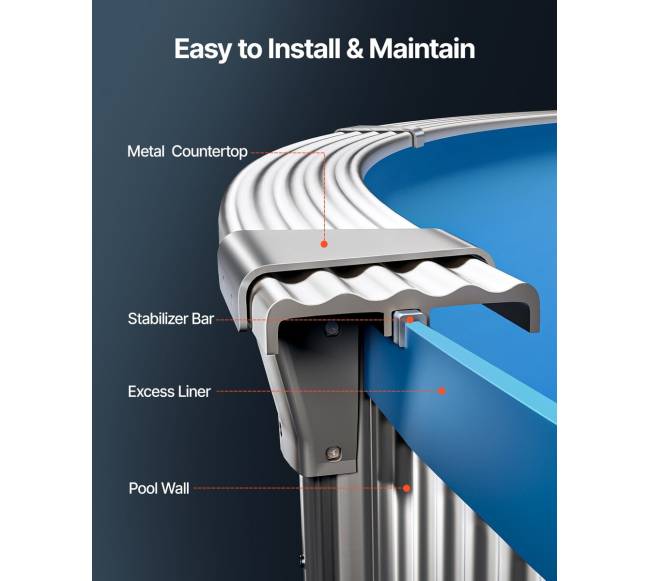 Ovalinė baseino plėvelė 730 x 375 cm3