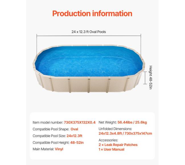 Ovalinė baseino plėvelė 730 x 375 cm6