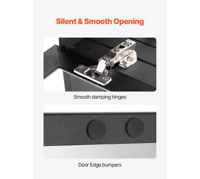 Vaistų spintelė su veidrodžiu ir lentynomis5