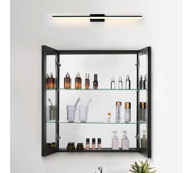 Vaistų spintelė su veidrodžiu ir lentynomis7