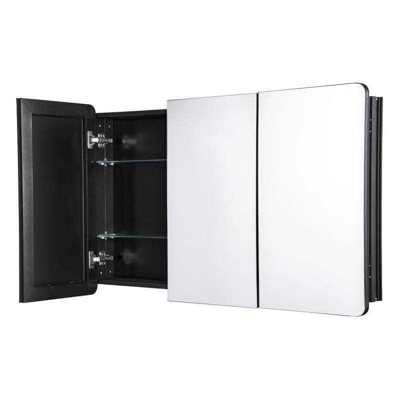 Vaistų spintelė su veidrodžiu ir reguliuojamomis lentynomis0