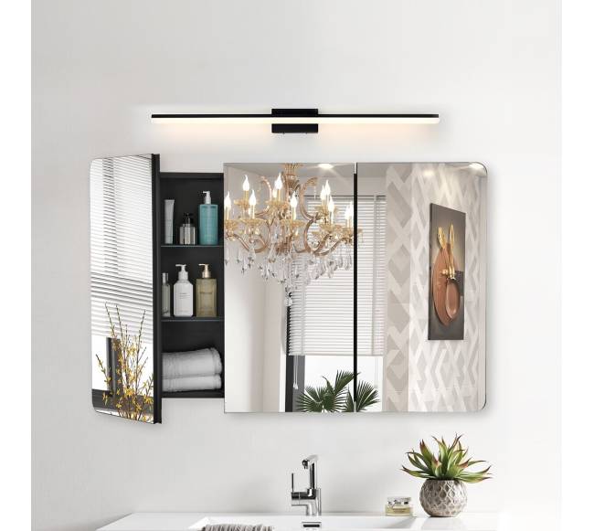 Vaistų spintelė su veidrodžiu ir reguliuojamomis lentynomis7