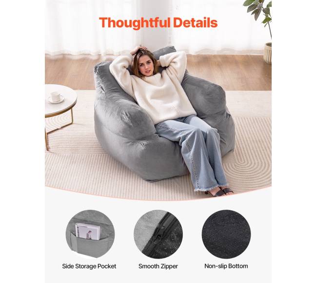 Sėdmaišis su porankiais suaugusiems, pilkas4