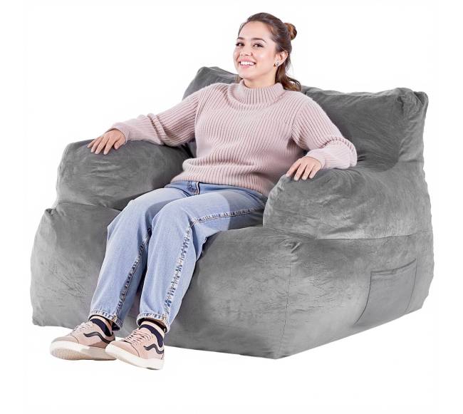 Sėdmaišis su porankiais suaugusiems, pilkas8