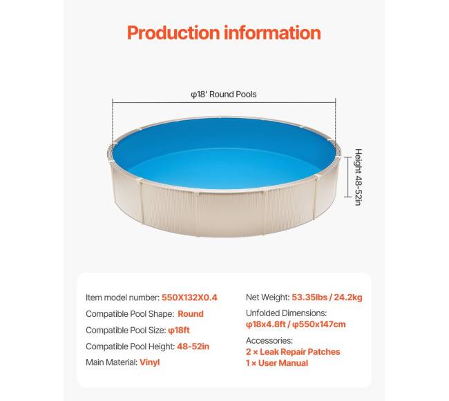 18 pėdų apvalus baseino įdėklas6