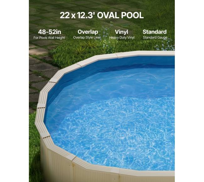 Ovalus baseino įklotas 6,1 x 3,75 m, 1,32 m aukščio1