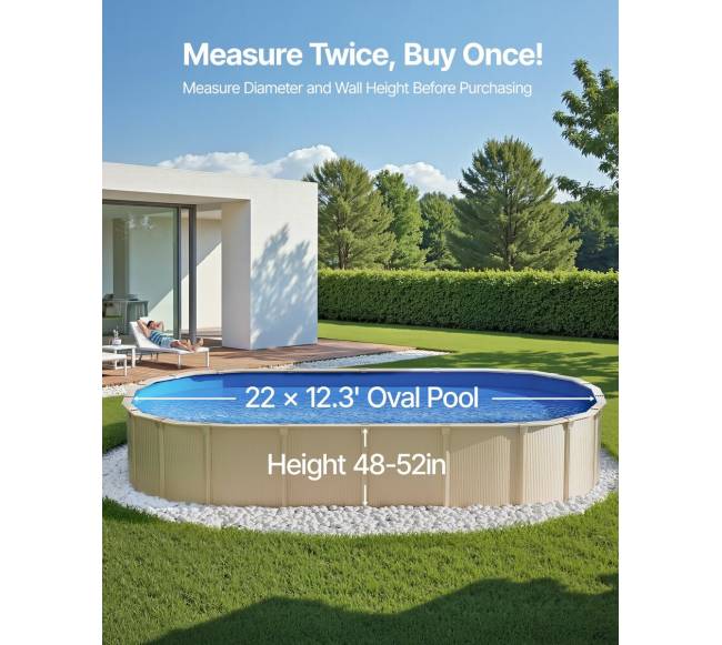 Ovalus baseino įklotas 6,1 x 3,75 m, 1,32 m aukščio2