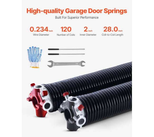 Garažo durų sukimo spyruoklės pora1