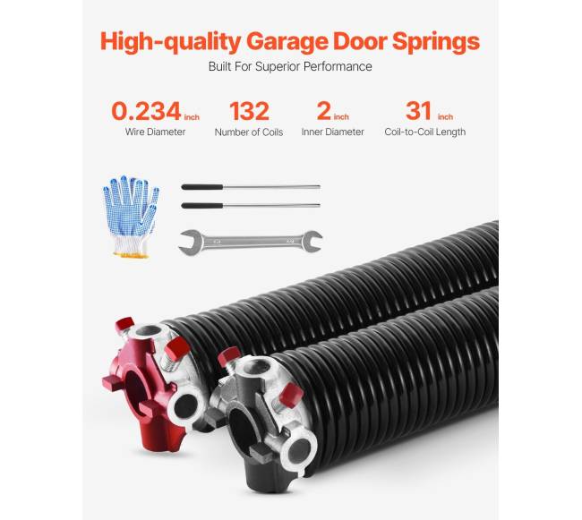 garažo durų torsioninės spyruoklės 60.8 cm1