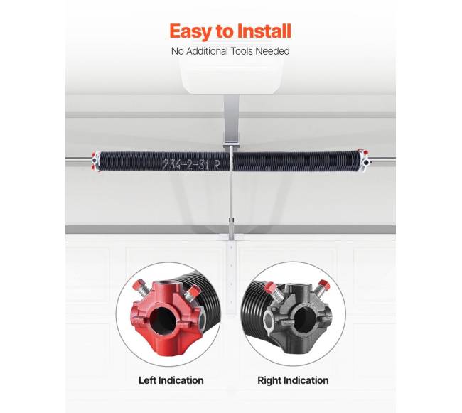 garažo durų torsioninės spyruoklės 60.8 cm4