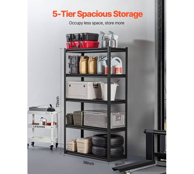 Sandėliavimo lentyna 5 pakopų, 457 x 1016 x 1828 mm2