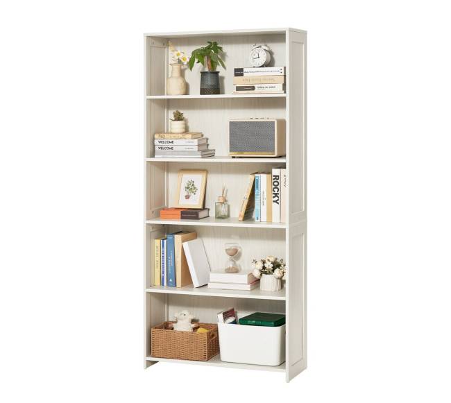 5 lentynų medinė knygų lentyna0