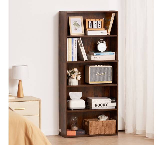 5 aukštų siaura medinė knygų spinta7