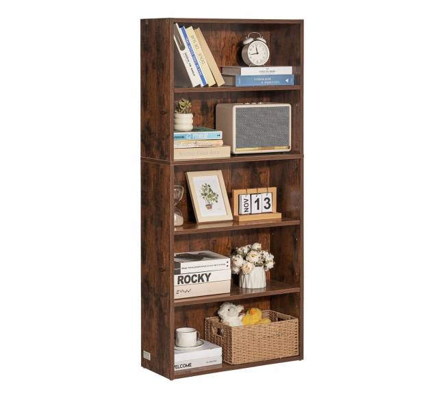 5 aukštų siaura medinė knygų spinta8