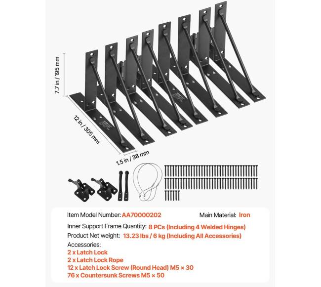 Vartų kampo laikiklio komplektas6