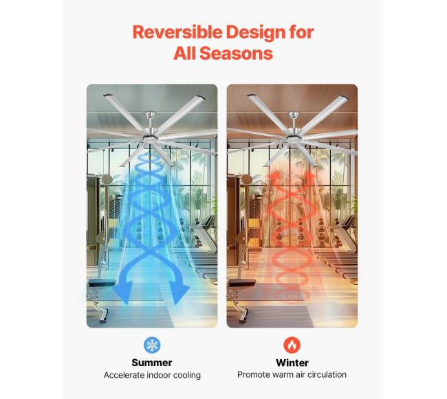 244 cm aliuminio lubų ventiliatorius su nuotoliniu valdymu3