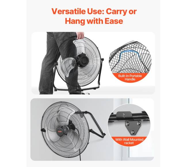 2 vnt. 50 cm pramoniniai grindų ventiliatoriai5