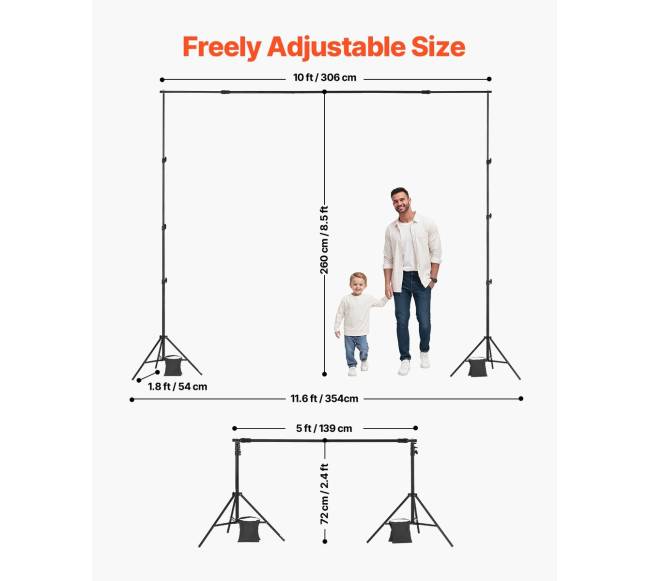 Fonas ir stovo rinkinys su 2 trikojais2