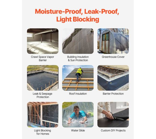 Juoda polietileno plėvelė 6.96 x 30.48 m, 0.25 mm3