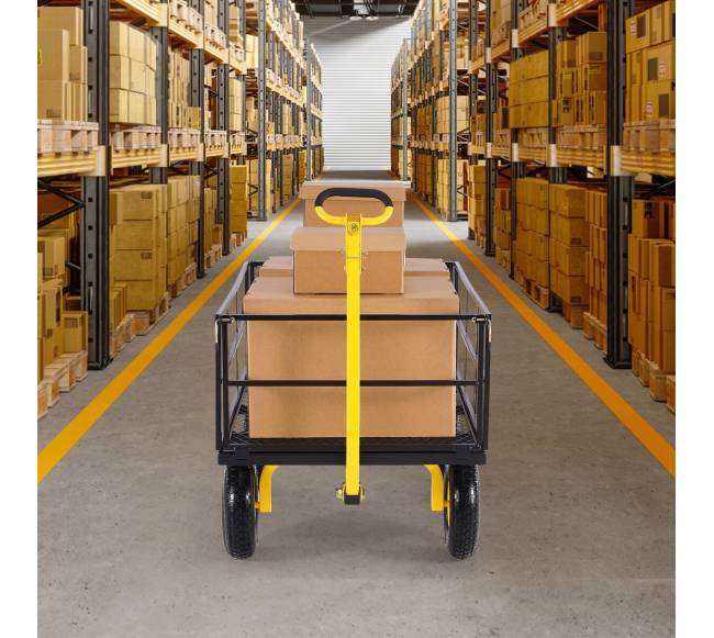 Plieninis sodo vežimėlis su 635 kg talpa7