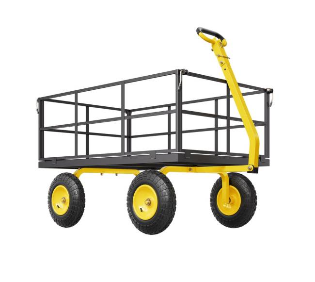 Plieninis sodo vežimėlis su 635 kg talpa8