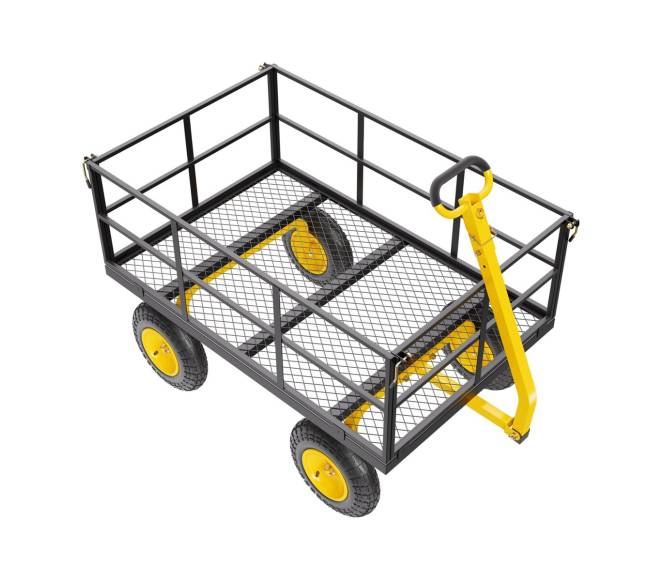 Plieninis sodo vežimėlis su 635 kg talpa9