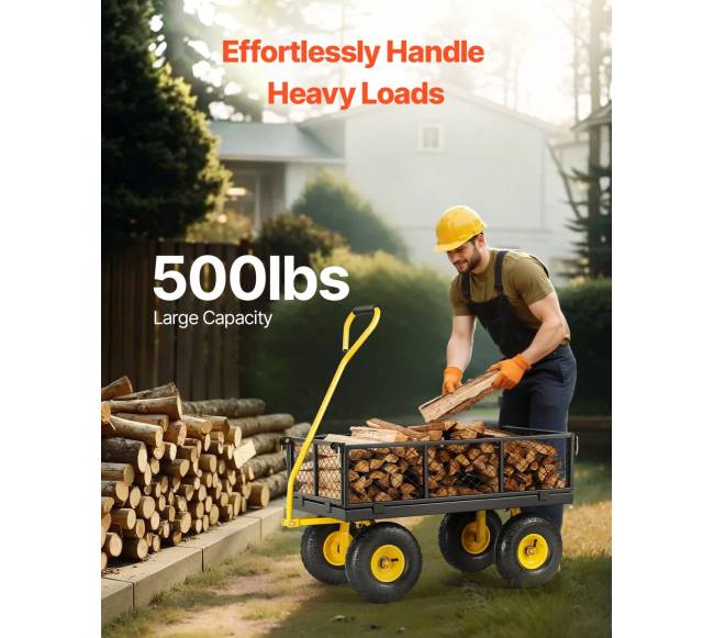 Plieninė sodo vėžimėlis vežimėlis 226 kg talpos1