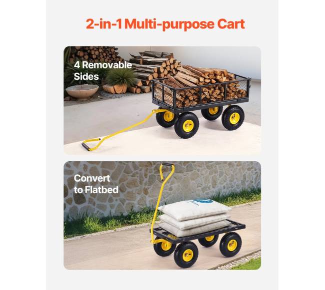 Plieninė sodo vėžimėlis vežimėlis 226 kg talpos2