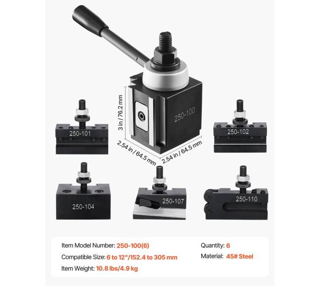 Greitai keičiamas tekinimo įrankių laikiklių rinkinys5