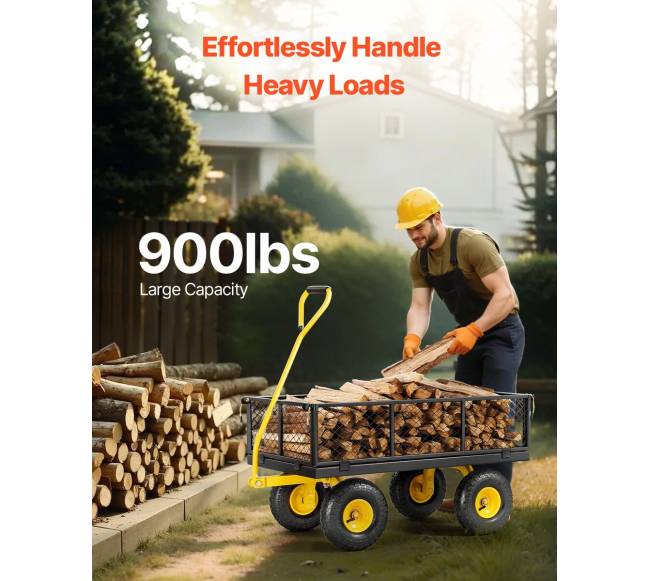 Plieninė sodo vežimėlis 408 kg talpa1