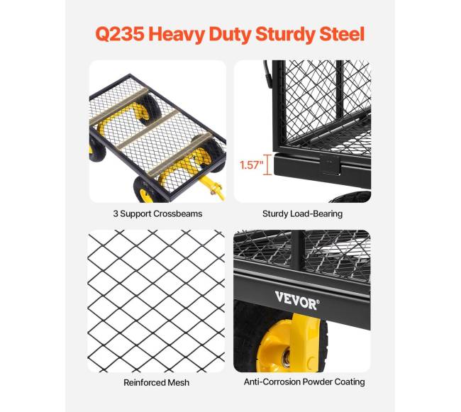 Plieninė sodo vežimėlis 408 kg talpa3