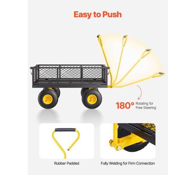 Plieninė sodo vežimėlis 408 kg talpa5