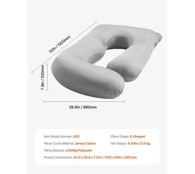 Nėščiųjų pagalvė G formos visam kūnui6