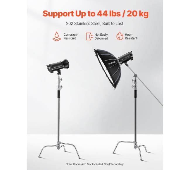 Fotografinis stovas c 330 cm iš nerūdijančio plieno3