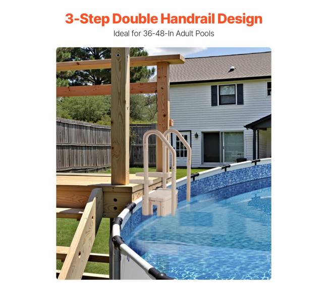 Baseino kopėčios su 3 pakopomis ir 2 turėklais1