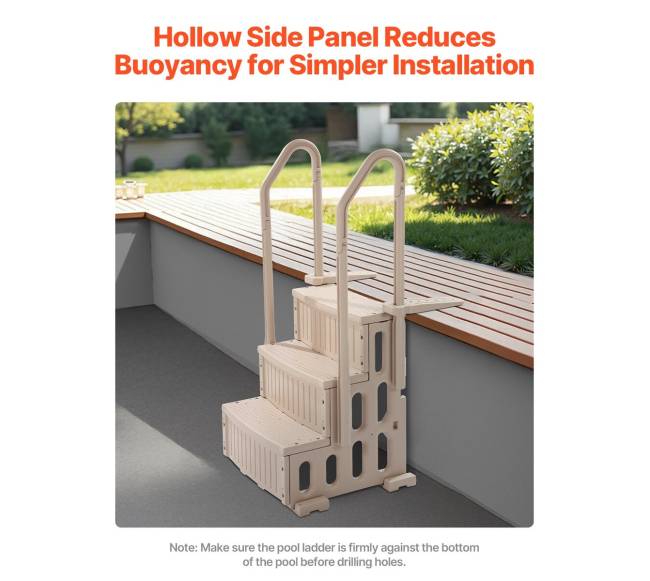 Baseino kopėčios su 3 pakopomis ir 2 turėklais3