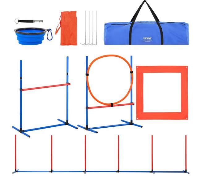 Šunų vikrumo treniruočių įranga 4 dalių rinkinys0