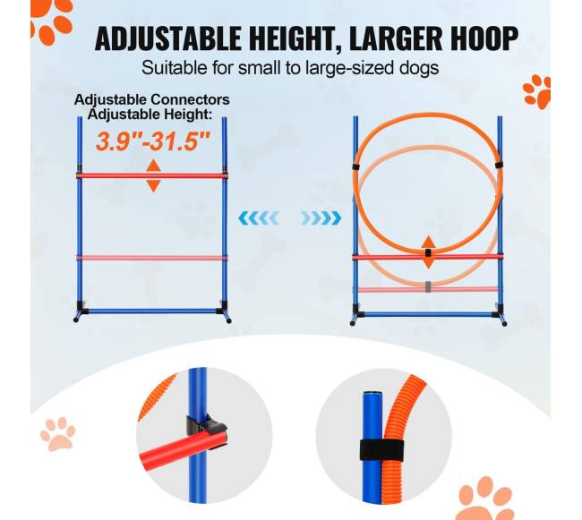 Šunų vikrumo treniruočių įranga 4 dalių rinkinys3