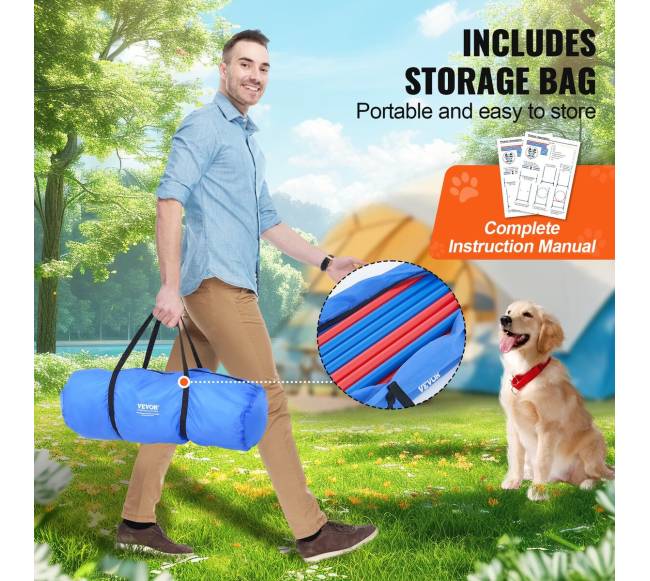 Šunų vikrumo treniruočių įranga 4 dalių rinkinys4