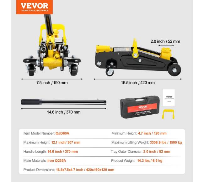 Žemaprofilis hidraulinis 1.5 tonos domkratas6