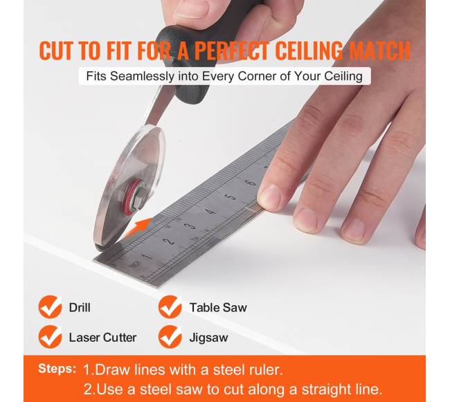 Baltos lubų plytelės iš pvc, 12 vnt.5