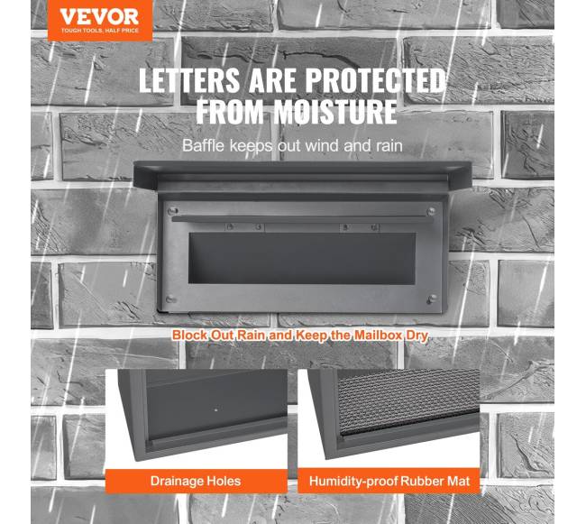 Per sieną montuojama pašto dėžutė su kodiniu užraktu1