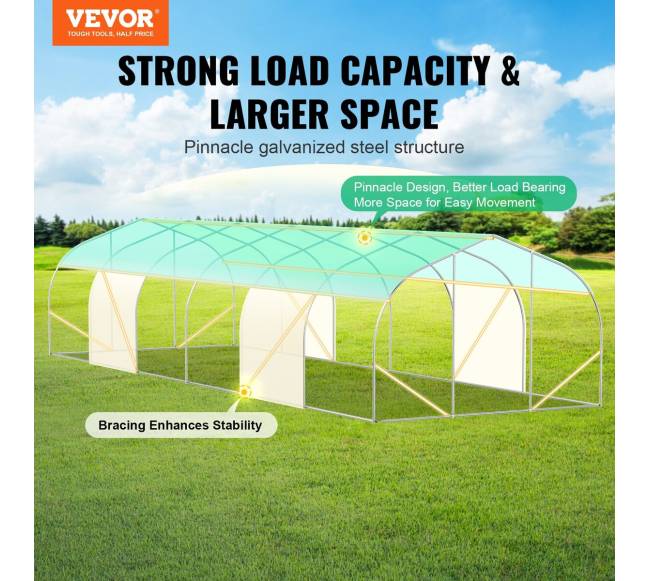 Įėjimo tunelio šiltnamis su cinkuotu rėmu1