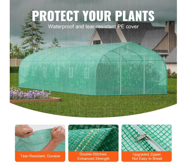 Įėjimo tunelio šiltnamis su cinkuotu rėmu2