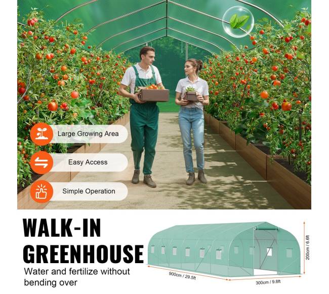 Įėjimo tunelio šiltnamis su cinkuotu rėmu4