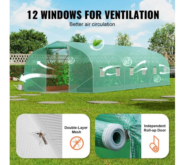 Įėjimo tunelio šiltnamis su cinkuotu rėmu5