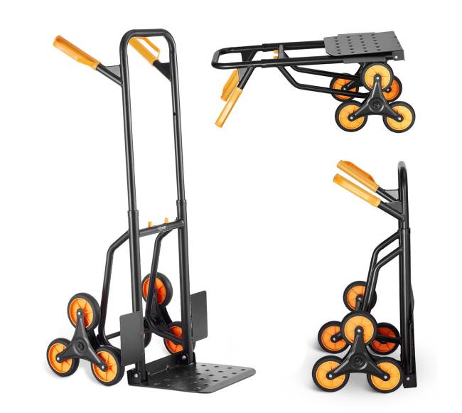 Laiptų kopimo vežimėlis su 6 ratais0