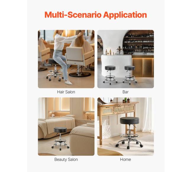 Apvalus pasukamas taburetė su ratukais5